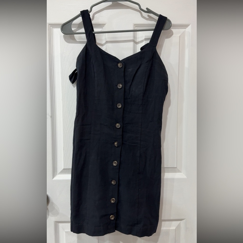 H&M Black Strapless Button Dress